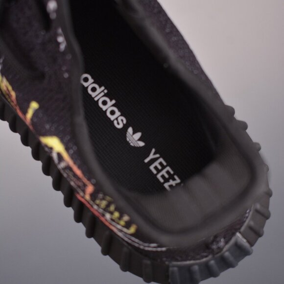 Yeezy 350 V2 Black Graffiti Sneakers - Picture 9 of 9